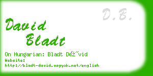 david bladt business card